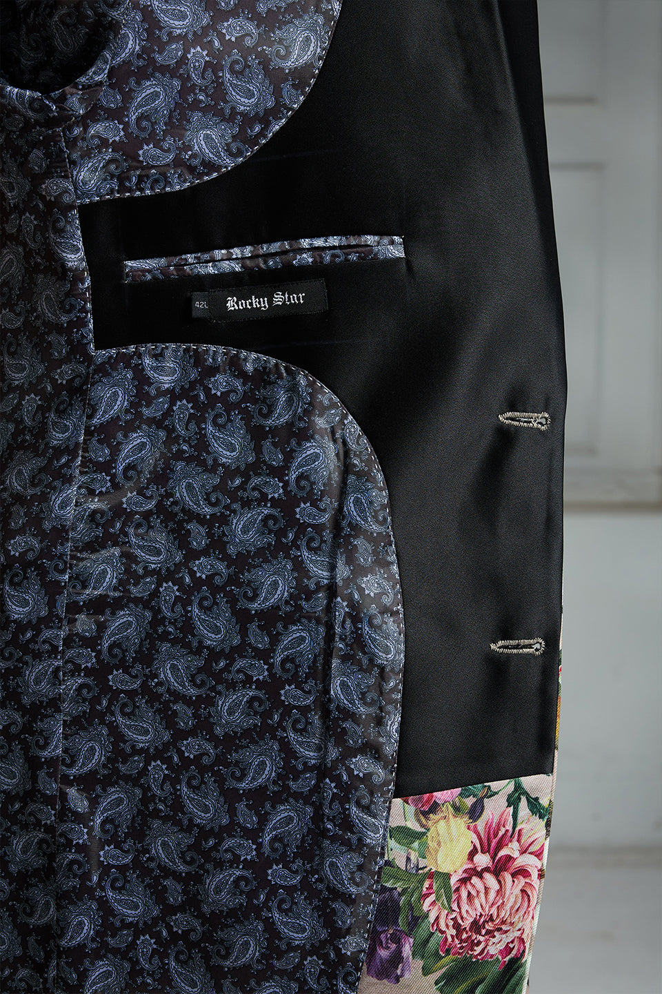 Beige Printed Blazer