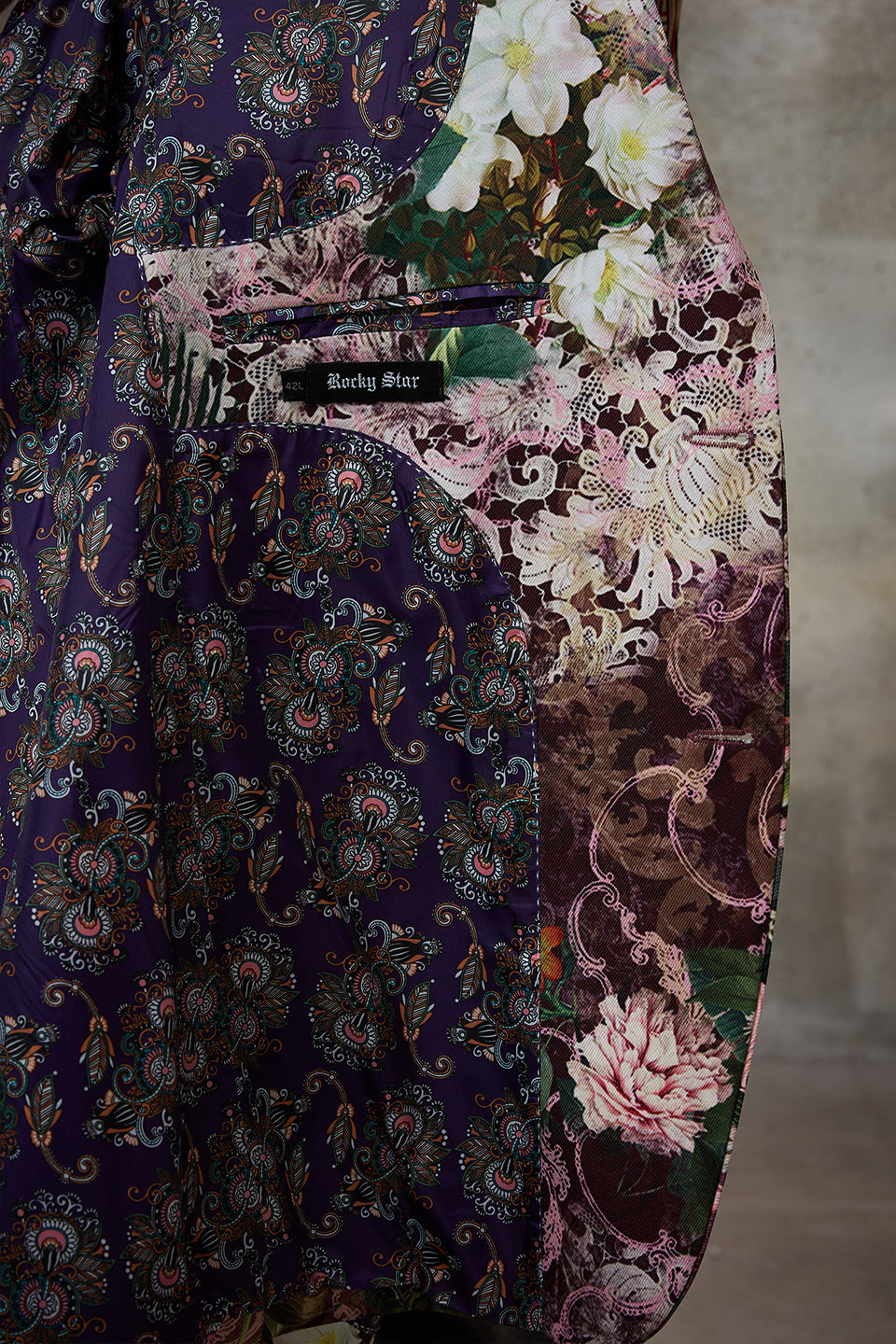 Maroon Printed Blazer