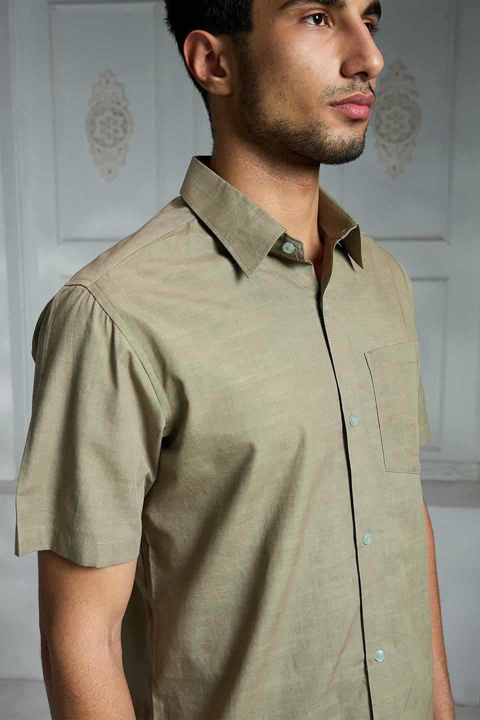 Green Casual Regular Fit Shirt