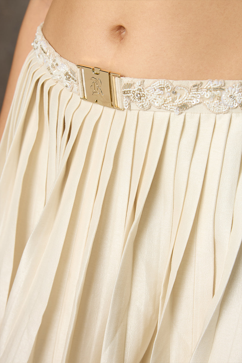 Ivory Ruffled Lehenga Set