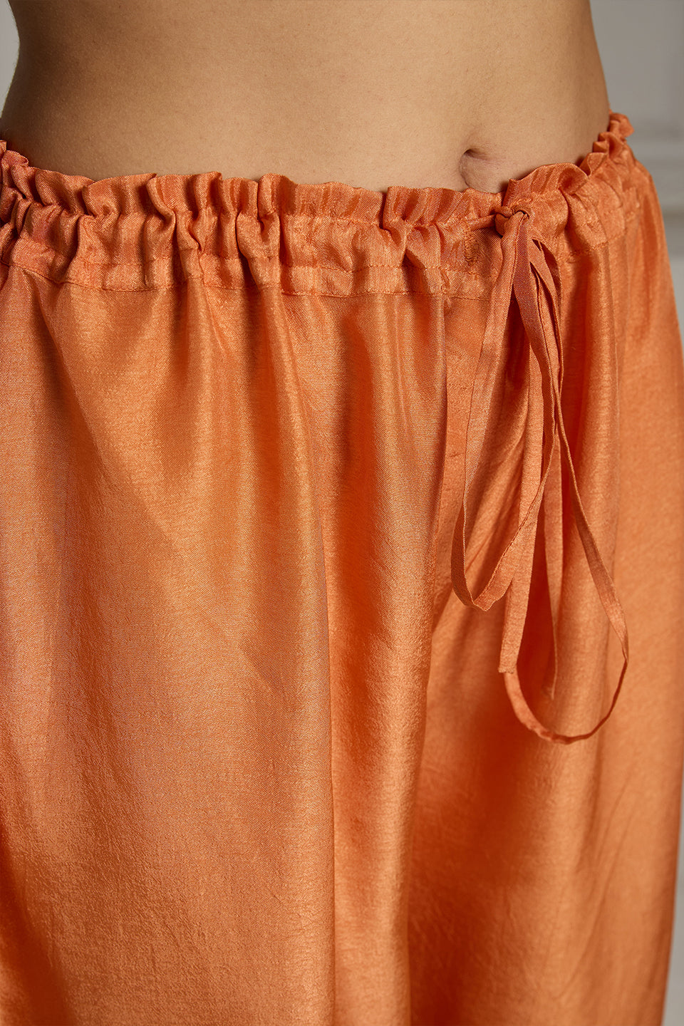Orange Solid Tunic Set