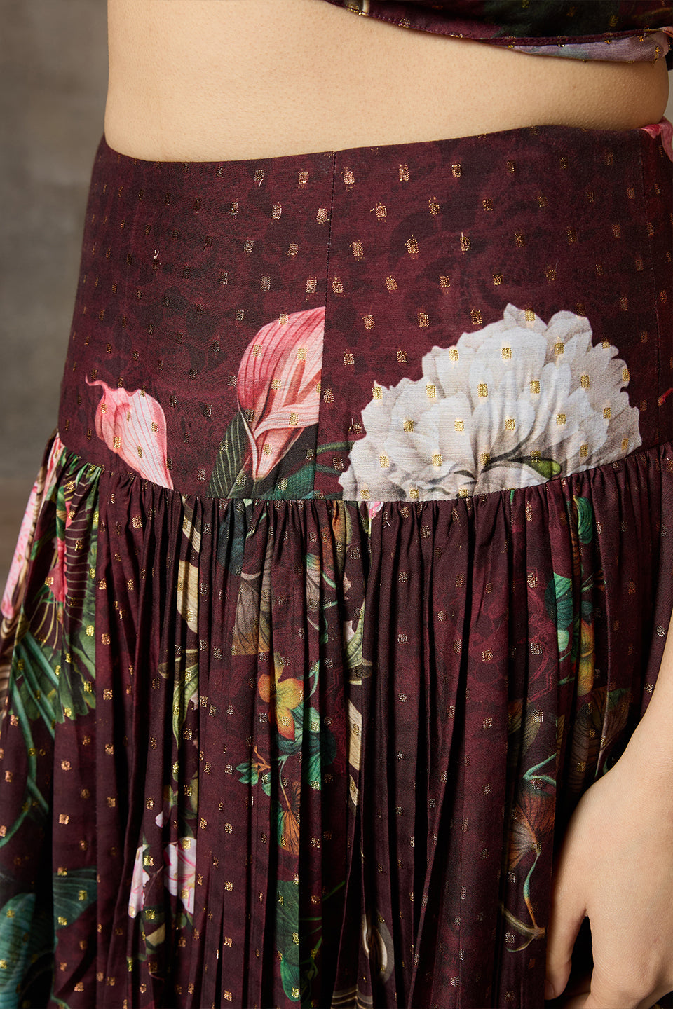 Printed Peplum Lehenga Set