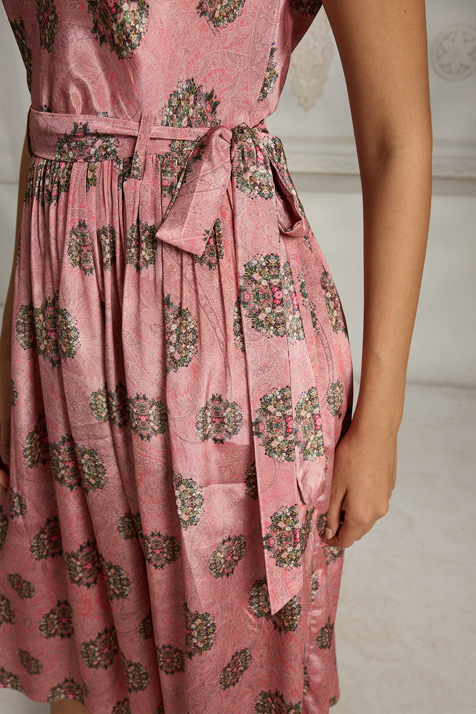 Cowl Neck Printed Dress