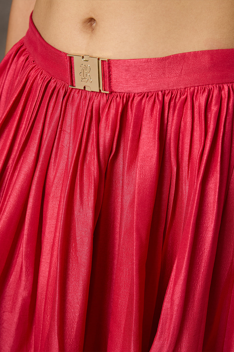 Solid Fuchsia Lehenga Set