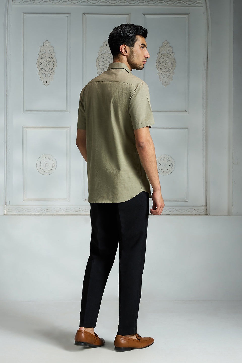 Green Casual Regular Fit Shirt