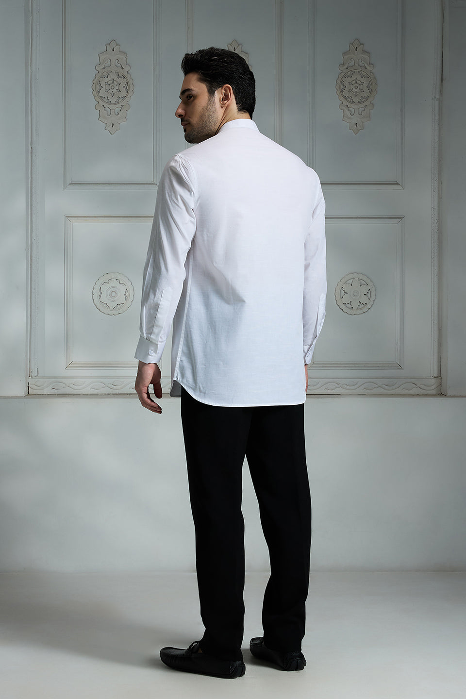 White Kurta Style Shirt