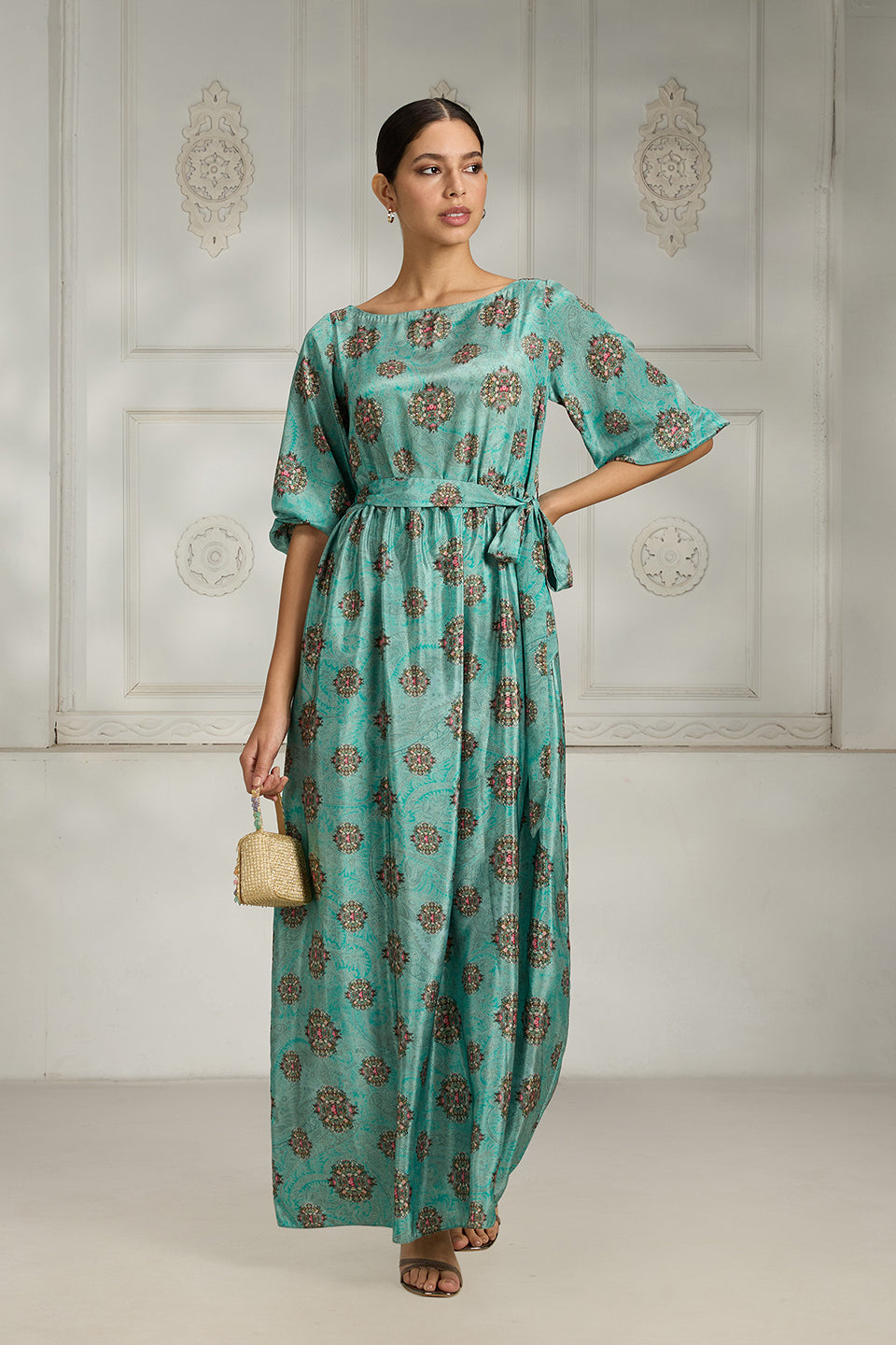 Green Floral Printed Dress