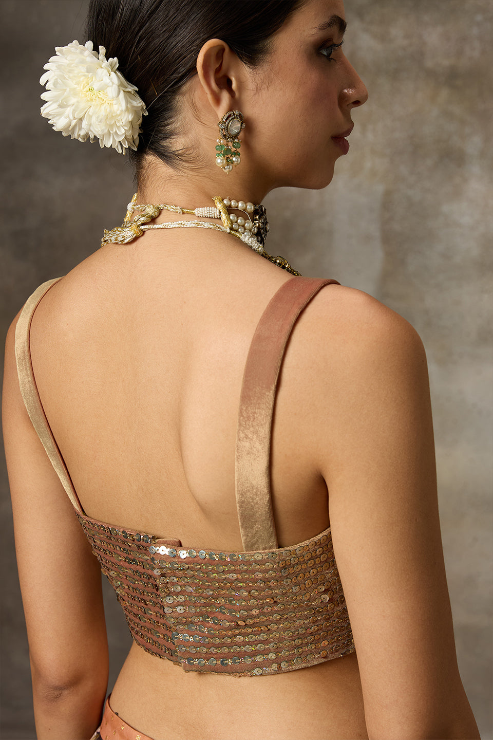 Rust and Gold Lehenga Set