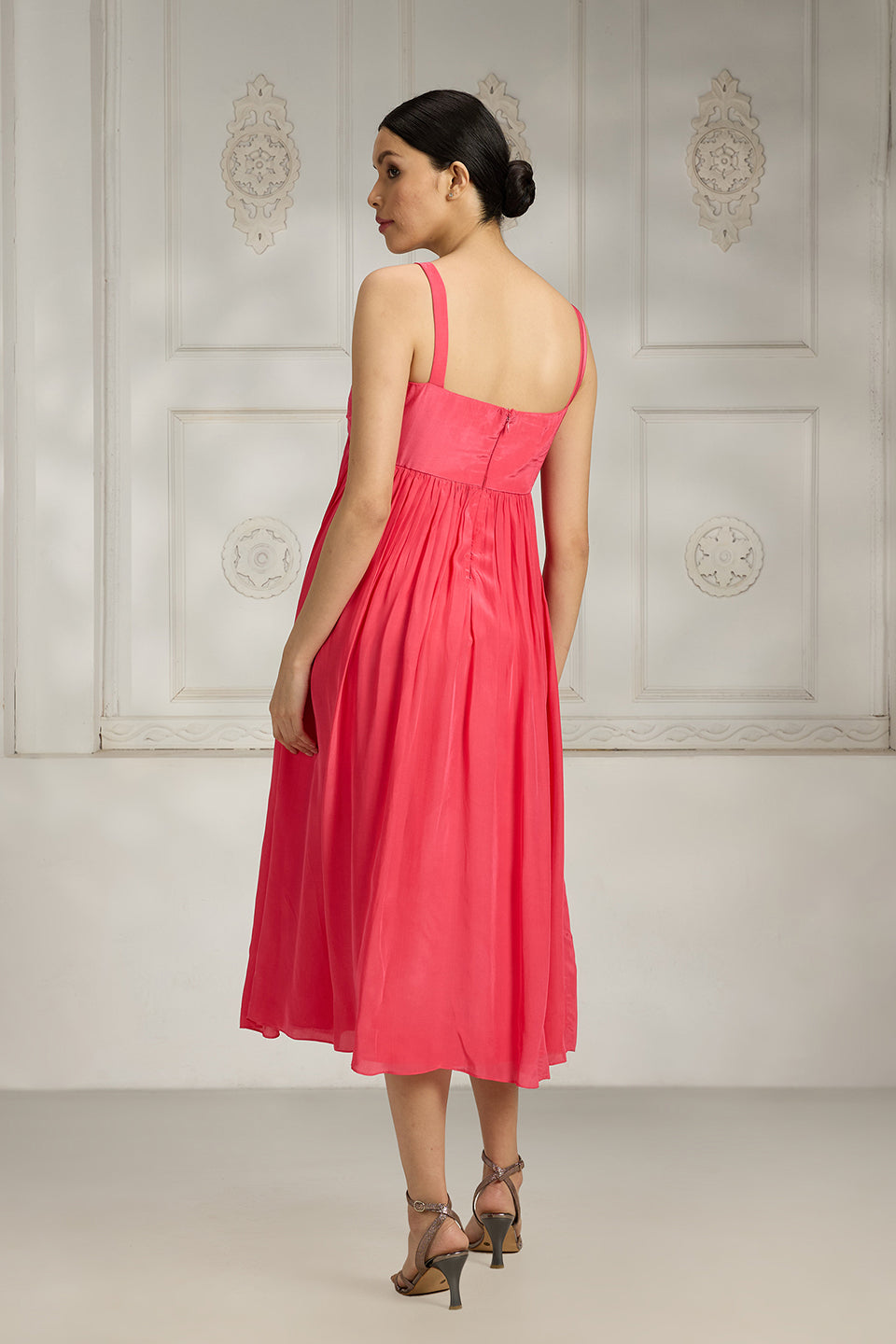 Fuchsia Embroidered Dress