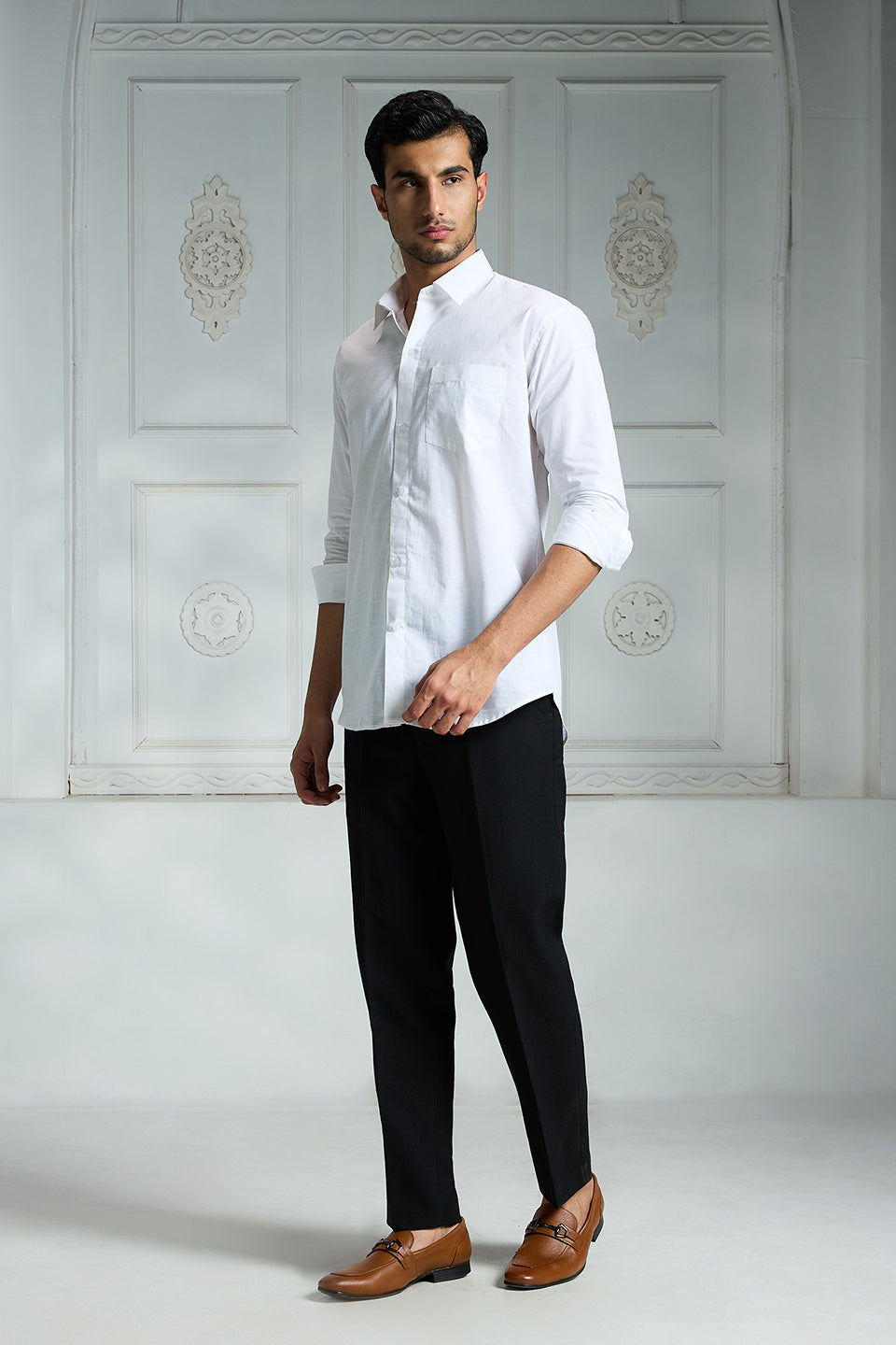 White Solid Shirt