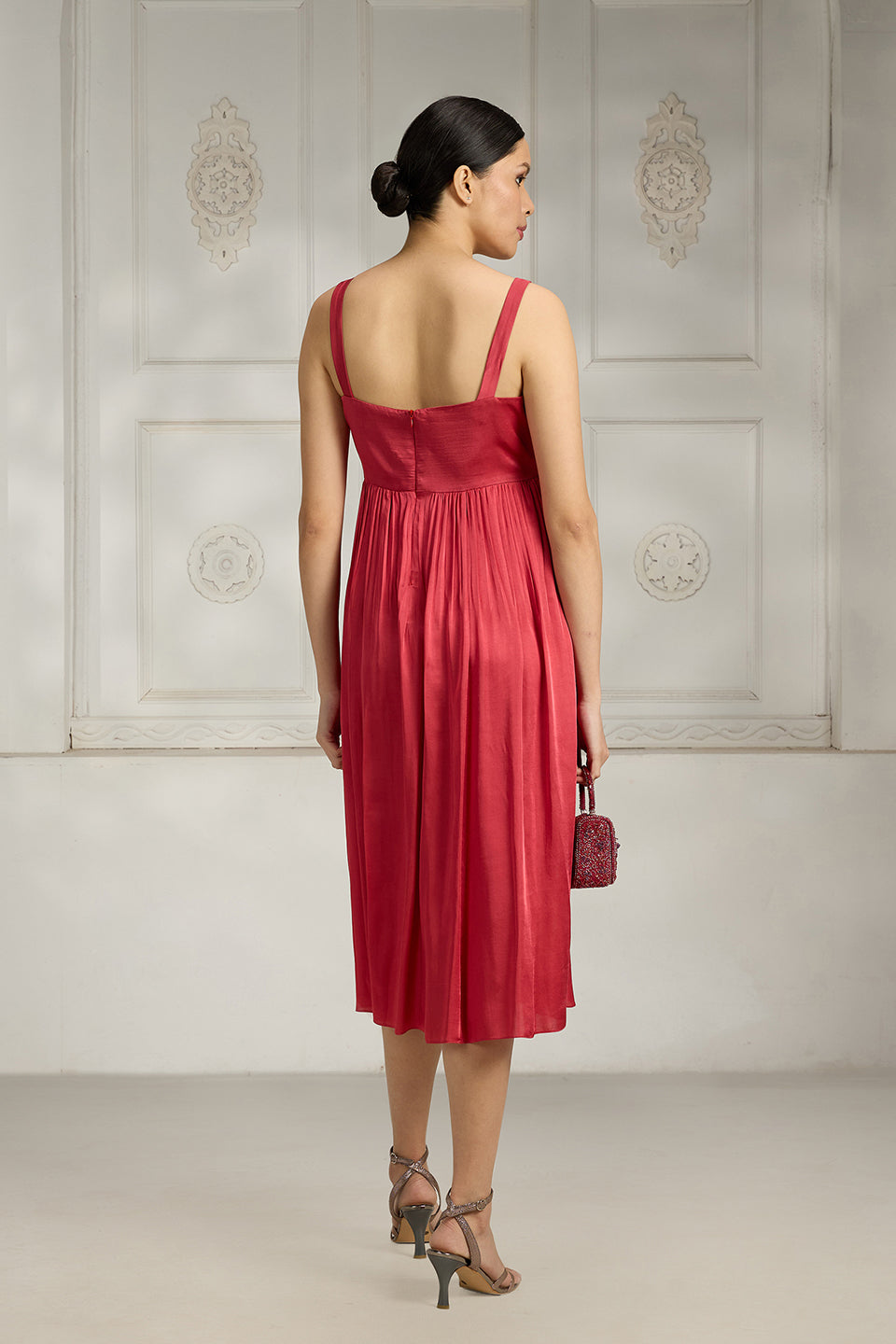 Red Embroidered Dress