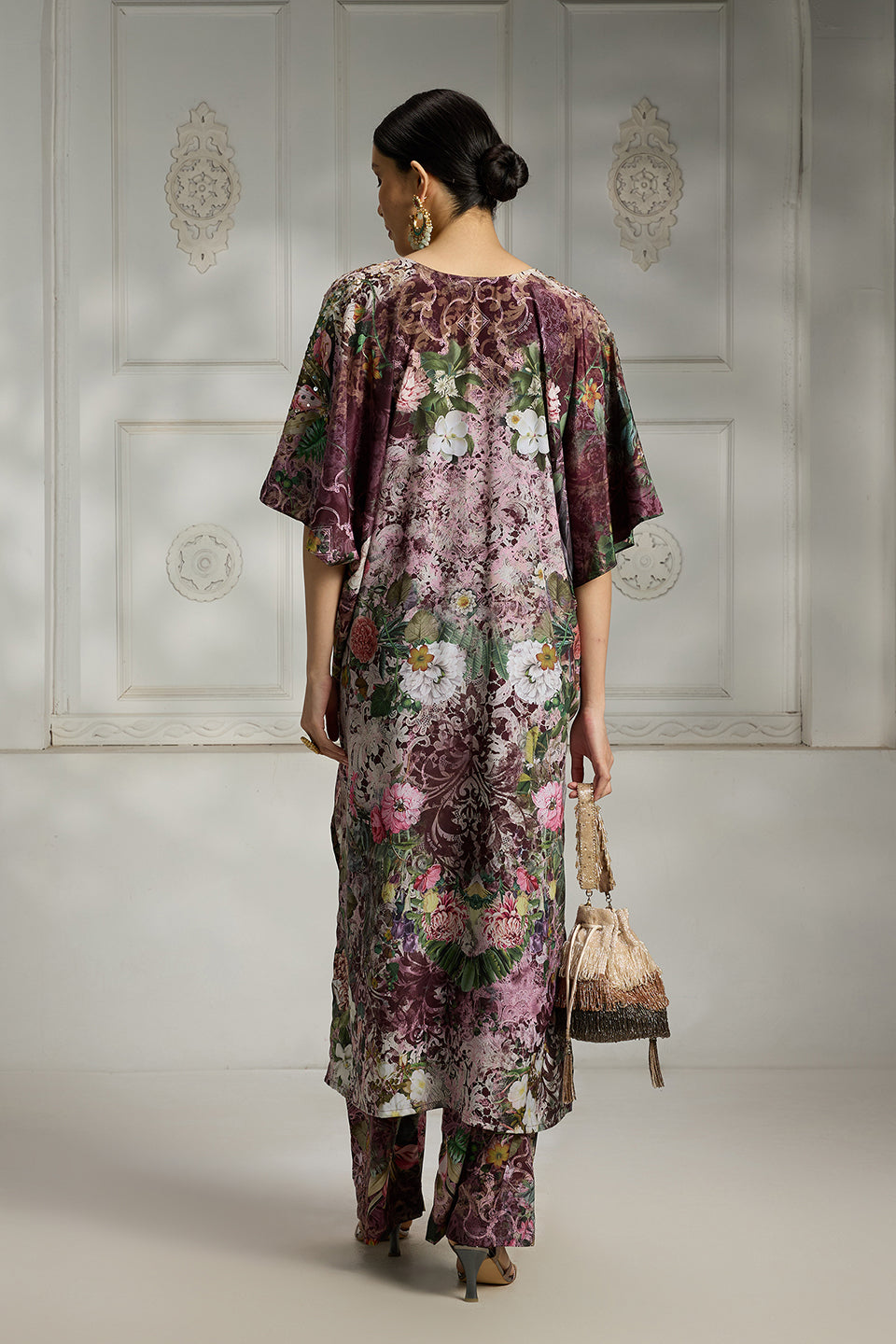 Maroon Printed Tunic Set