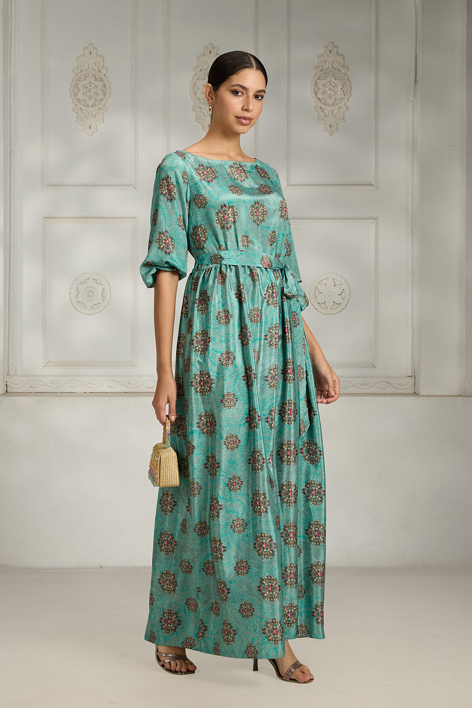 Green Floral Printed Dress