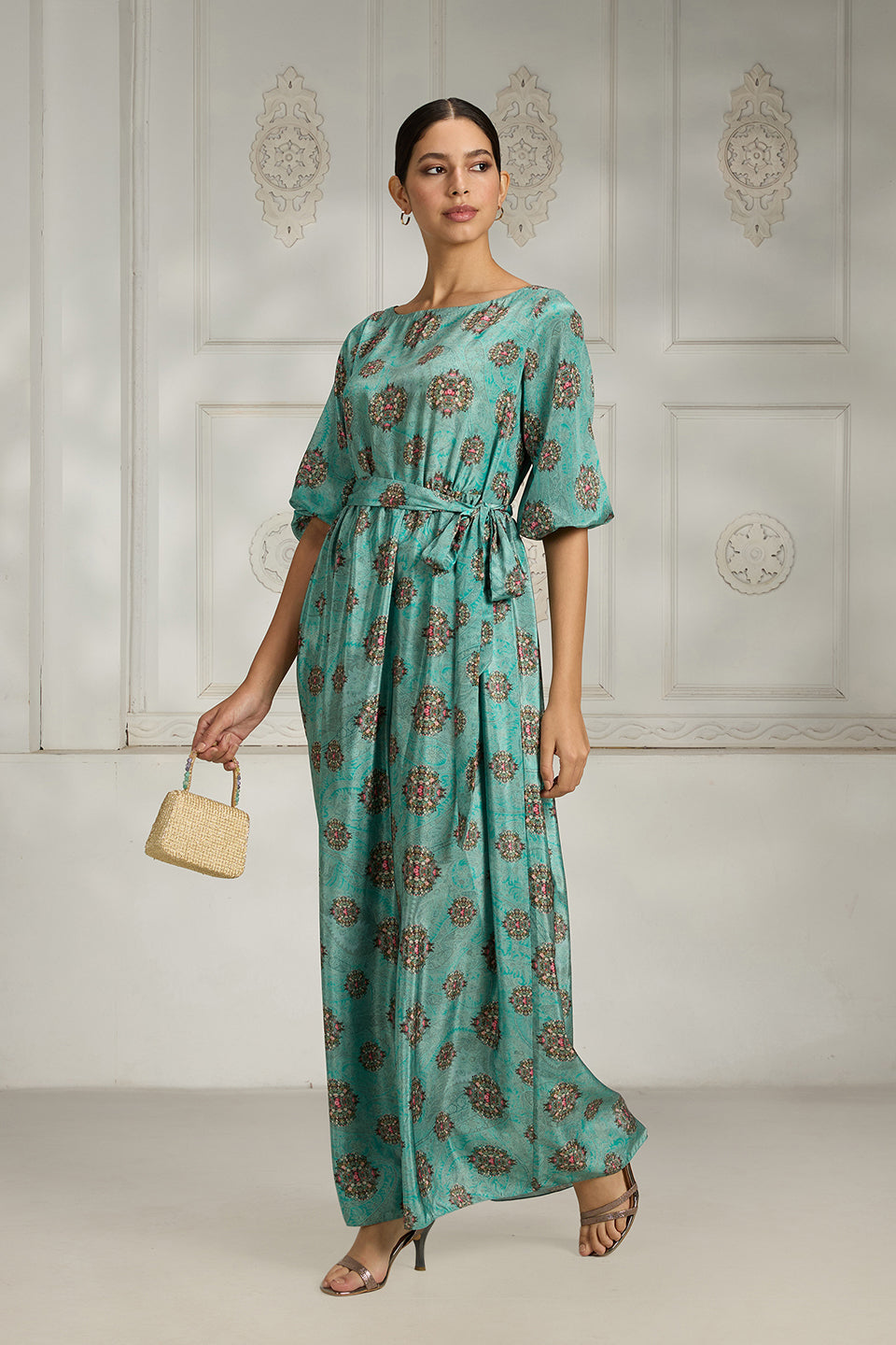 Green Floral Printed Dress
