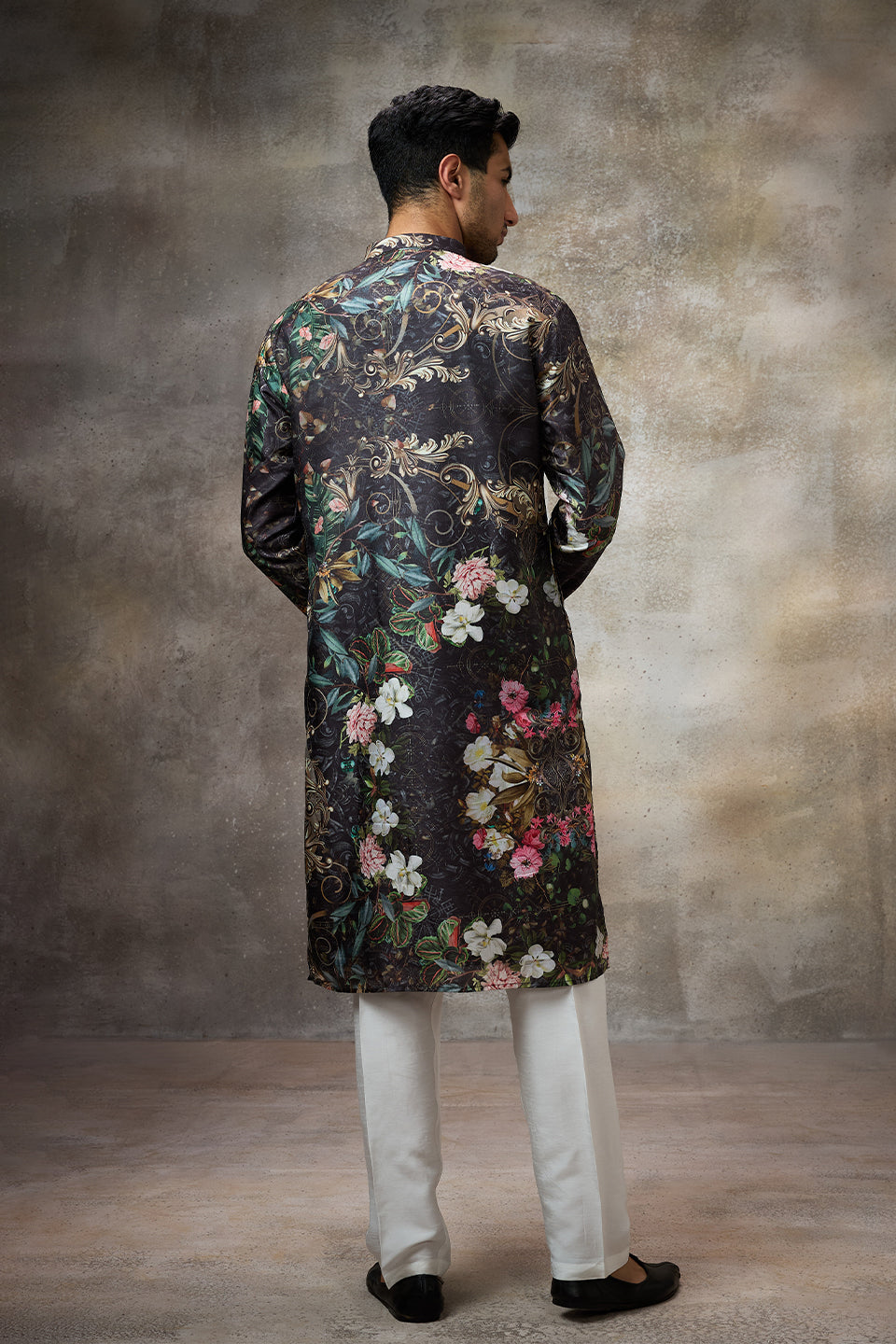 Black Printed Kurta set