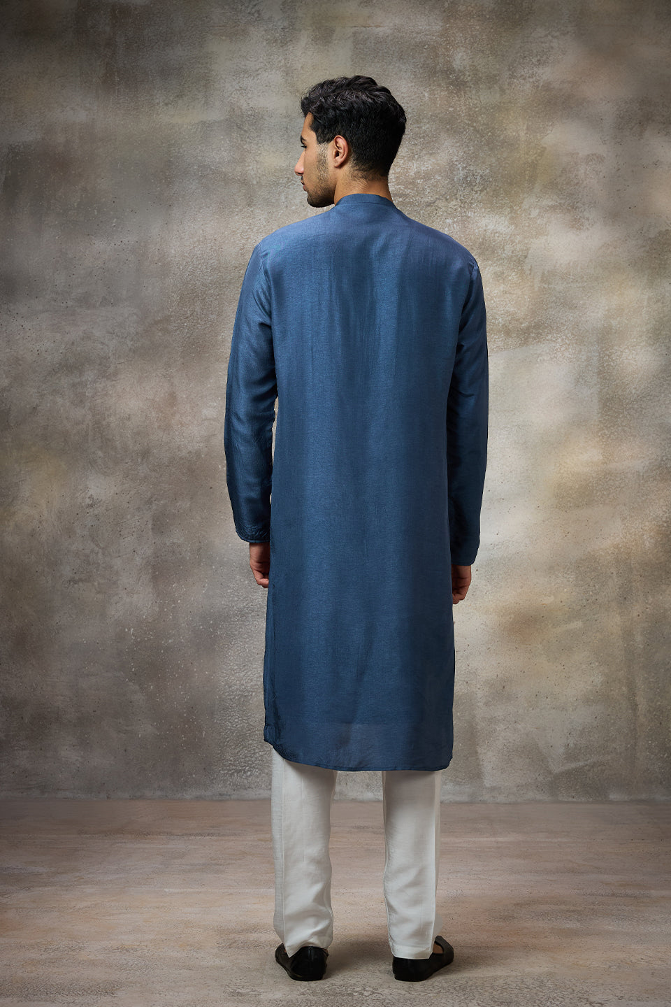 Blue Solid Kurta Set