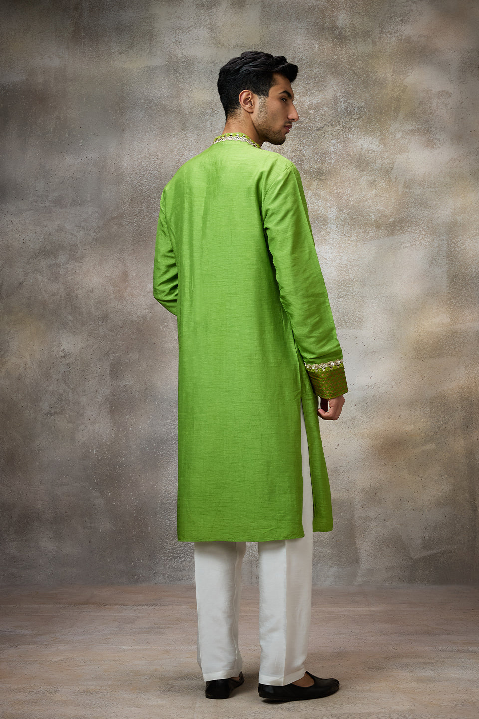 Green Solid Kurta Set