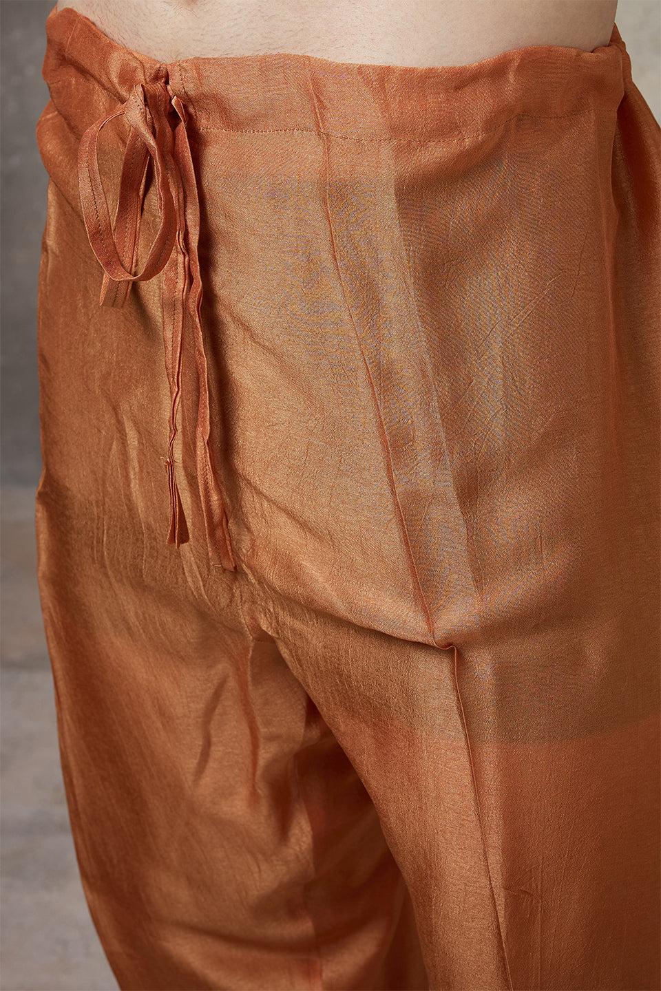 Rust Printed Koti Kurta Set