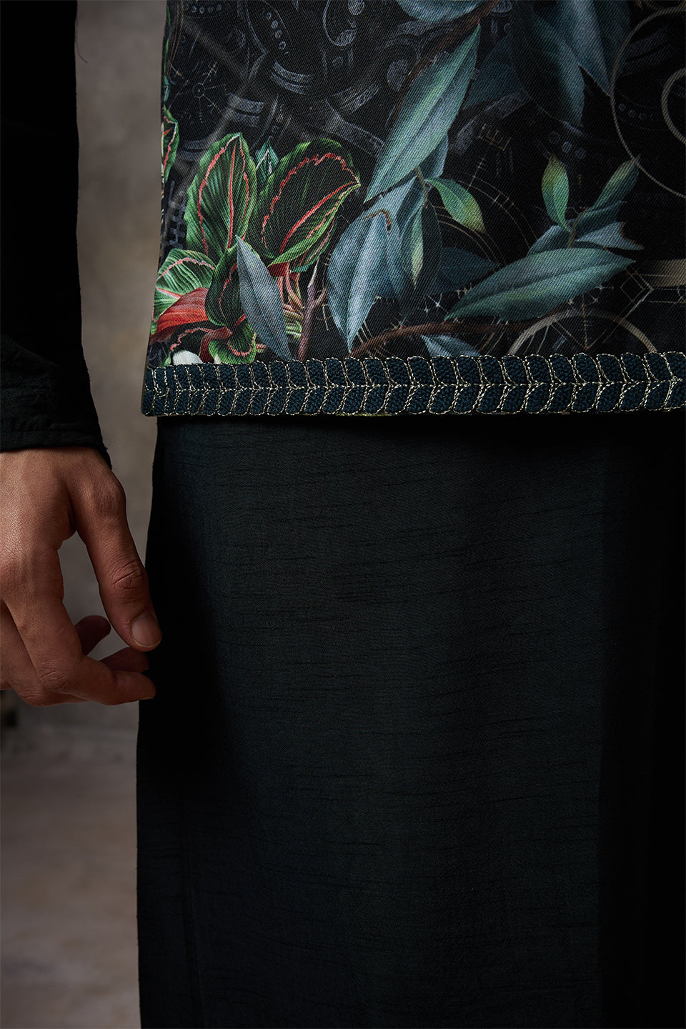 Black Signature Koti Kurta Set