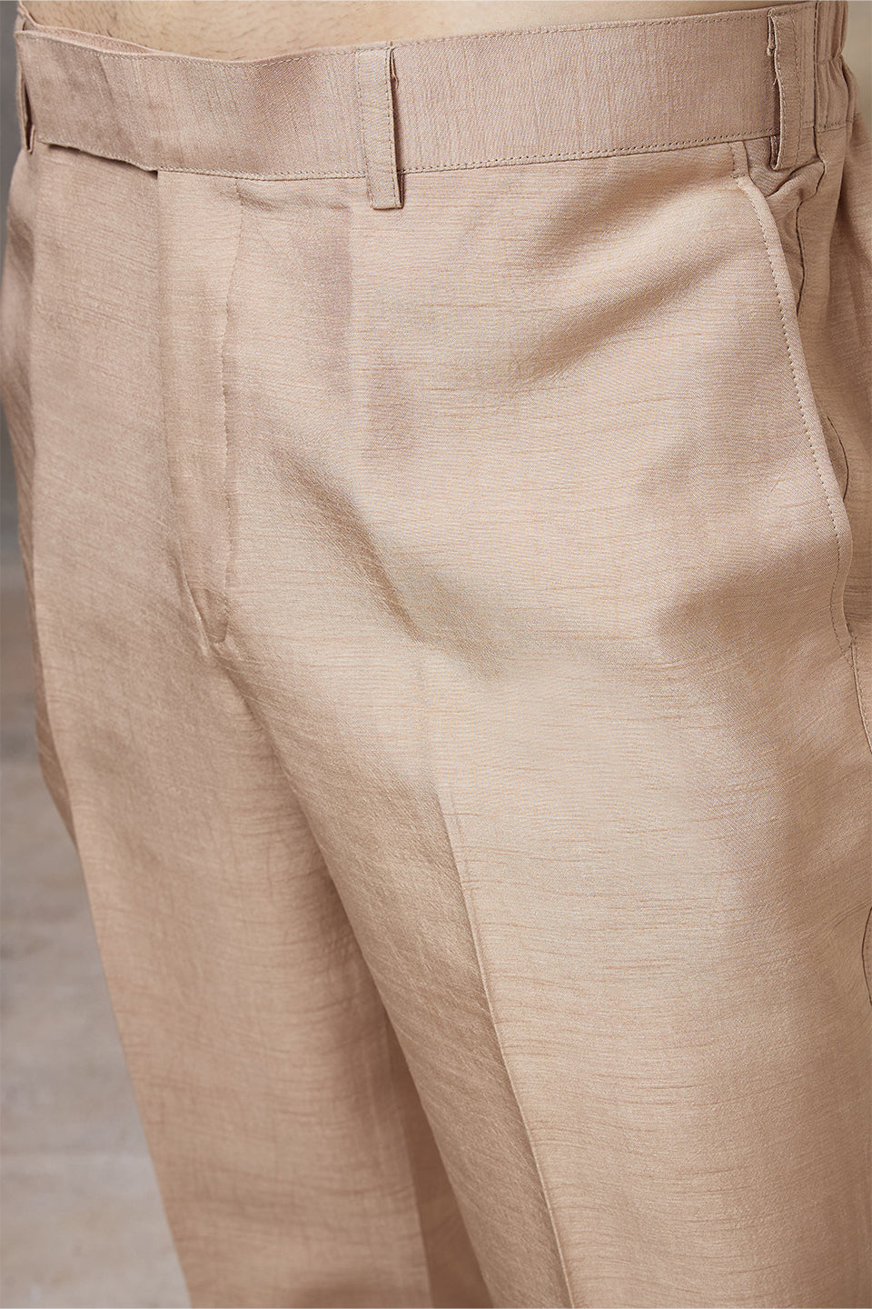 Beige Printed Koti Kurta Set