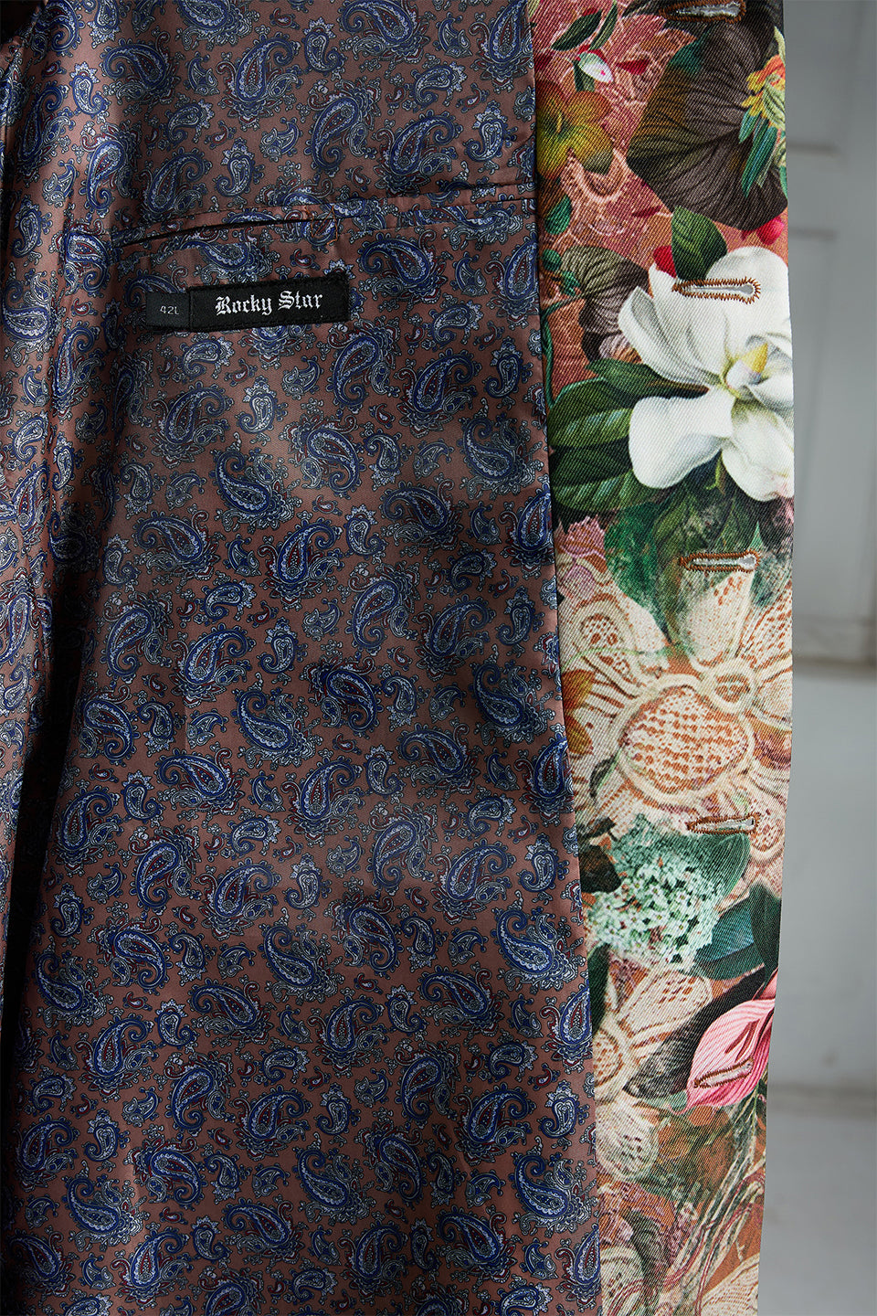 Rust Printed Sherwani Set