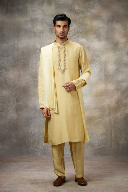 Yellow Embroidered Kurta Set