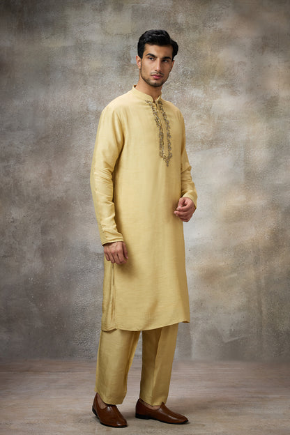 Yellow Embroidered Kurta Set