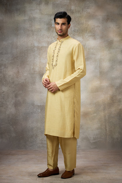 Yellow Embroidered Kurta Set